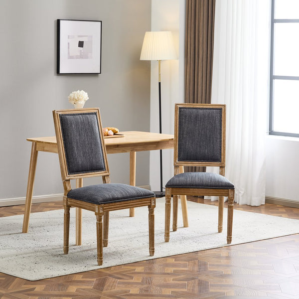 English Elm Christopher Knight Home® - [Set Of 2] French Country Dining Chairs - Elegant Cane Backrest, Upholstered Seats & Rustic Finish N767P263677H