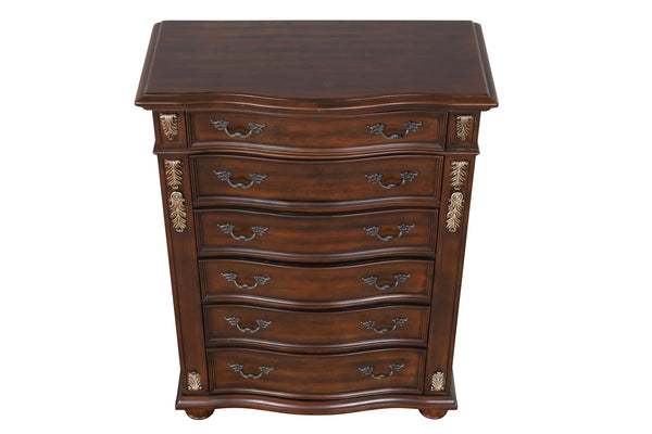 English Elm Lyon 11-Drawer Dresser with Rich Wood Veneer and Gold Accents, Fully Assembled for Instant Style Cherry 22 L x 55 W x 43 H B078P301578