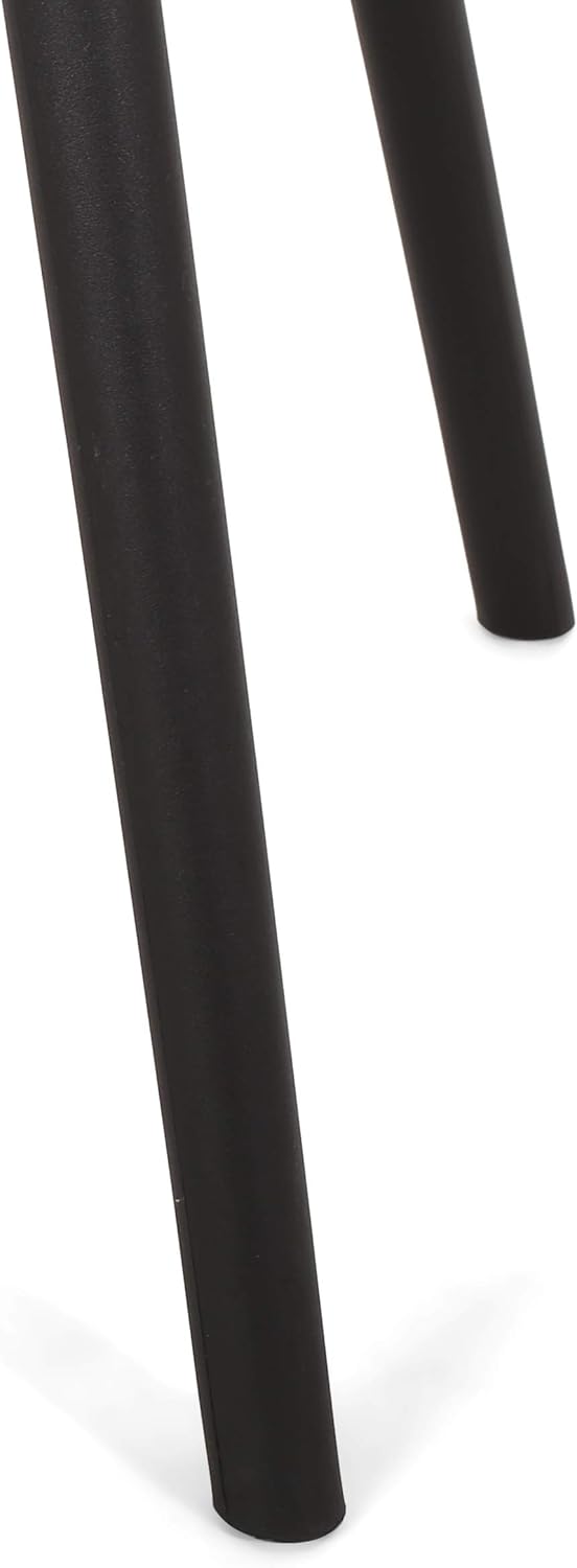 English Elm Christopher Knight Home® - LOTUS Outdoor Dining Chairs Set of 4 – Weather-Resistant Polypropylene with Diamond Pattern Comfort and Durability Black 26.75 L x 26.5 W x 24 H N776P243064B