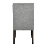 English Elm Zoii Grey Upholstered Dining Chair With Nailhead Trim