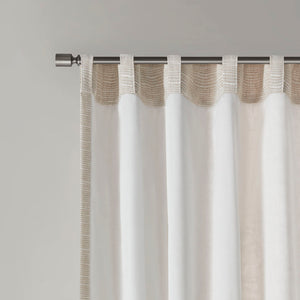 JLA Home Madison Park - Faux Madison Park Beals Faux Linen Curtain Panel — Fleece-Lined, OEKO‑TEX Safe, Rod Pocket & Back Tab Insulated Drapery MP40-7496