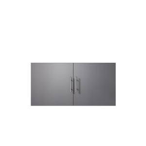English Elm Dark Grey Bath Vanity - 36" W, Fully Assembled, Solid Wood Frame, Soft-Close Doors, Modern Style B2731P258598