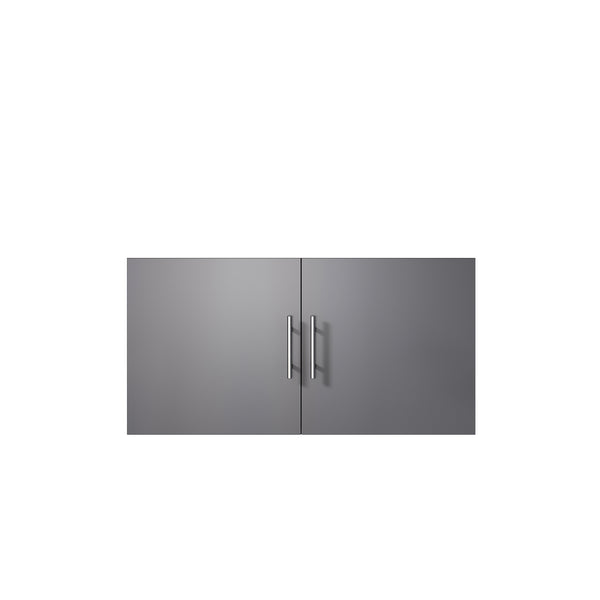 English Elm Dark Grey Bath Vanity - 36" W, Fully Assembled, Solid Wood Frame, Soft-Close Doors, Modern Style B2731P258598