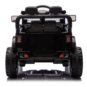 English Elm 24v Kids Ride on Car with Parental Remote Four Wheel Suspension Led Lights Bluetooth Black W1578P235080