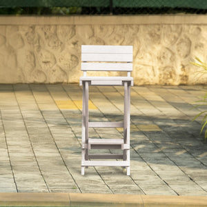 English Elm Harbor Point Recycled Hdpe Outdoor Folding Bar Stool Patio Deck All Season Seating Ivory B2745P409651
