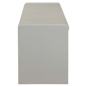 English Elm Beige Minimalist Upholstered Bench with Storage, Sleek White Wooden Sled Base for Modern Homes B062P209176