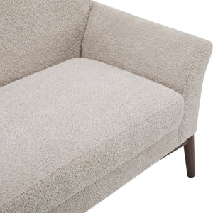 English Elm Christopher Knight Home® - Boucle Mid-Century Flared Arms Loveseat with Elm Legs — Plush Bouclé Upholstery, Cozy Modern Accent (57.5") Almond,Walnut N771P294675V