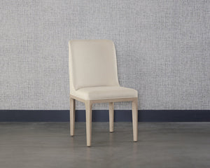 Sunpan Elisa Dining Chair - Timeless Mid-Century Design with Solid Wood Legs and Elegant Fabric Choices Light Oak / Mainz Cream
