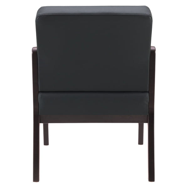 OSP Home Furnishings Wood Guest Chair with Cherry Finish Frame and Memory Foam Seat for Executive Offices Espresso WD588-U6