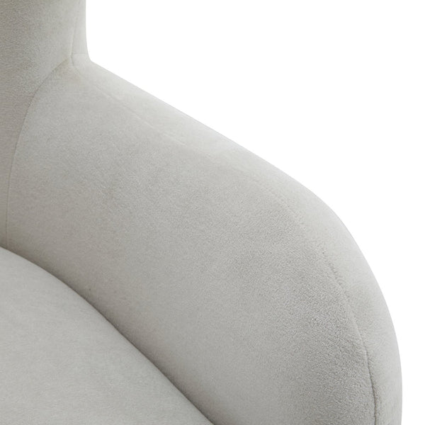 English Elm Christopher Knight Home® - Lucia Velvet Wingback Armchair with Pocket Spring Cushion, Mid-Century Birch Legs, Luxe Comfort White 31.5 L x 30.75 W x 30.5 H N776P205426W