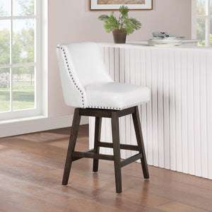 OSP Home Furnishings Granville 26" Swivel Counter Stool White/Grey