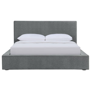 English Elm Weselyn Graphite Upholstered Platform Bed - Modern Comfort With Padded Headboard & No Box Spring Needed B062S00987-GIGA