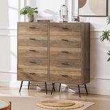 English Elm 5-Drawer Chest - Spacious and Stylish Chest Of Drawers, Dresser For Bedroom, Closet, Hallway, 23.6"W X 15.7"D X 48"H, Rustic Walnut