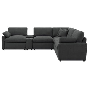 English Elm Hollander Six Piece Modular Sectional with Power Recliners and Deep Cushion Seating B062S01780
