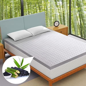 English Elm 2 Inch King Gel Memory Foam Topper Ventilated Cooling Layer for Pressure Relief B2716P331358