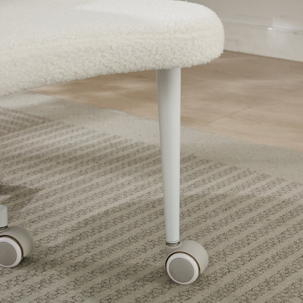 English Elm Meditation Chair Plus patented active seating with lumbar support, swivel footstool & memory foam comfort Ivory W1143P314942