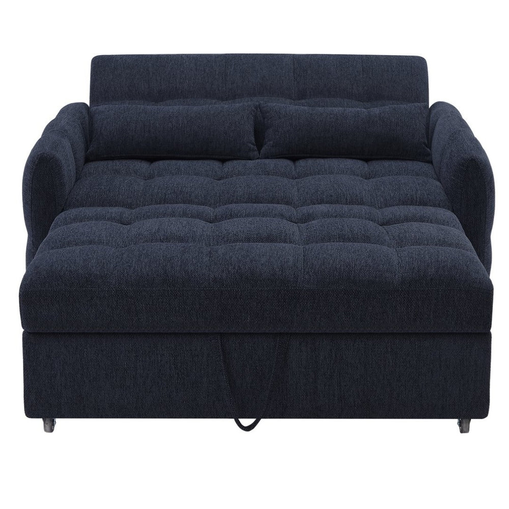 English Elm 52.8" Chenille Tufted Convertible Loveseat Sleeper with Usb Ports for Studio Spaces N719P230296C