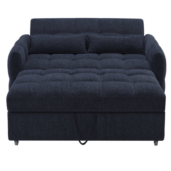 English Elm 52.8" Chenille Tufted Convertible Loveseat Sleeper with Usb Ports for Studio Spaces N719P230296C