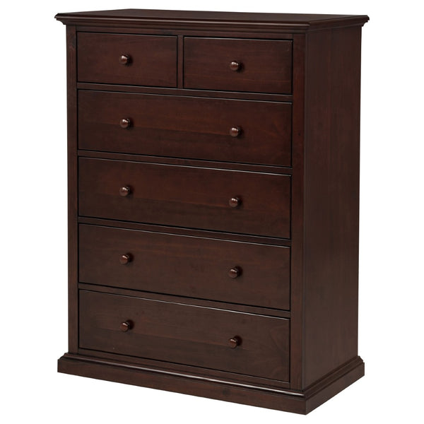 English Elm Anzio Six Drawer Chest Warm Wood Finish Bedroom Storage with Round Knob Hardware Cappuccino B062P451785
