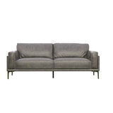 Wallace & Bay Onyx Gray Leather Sofa - Transitional Style, Easy Care, 84