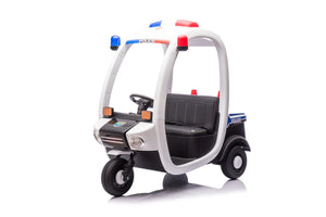 English Elm 12v Police Ride on Car Two Seat Kids Squad Truck with Lights Remote Control W1620P271425