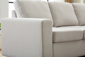 English Elm Large Modular L Shaped Sectional Sofa with Plush Cushions for Contemporary Living B2730S00054