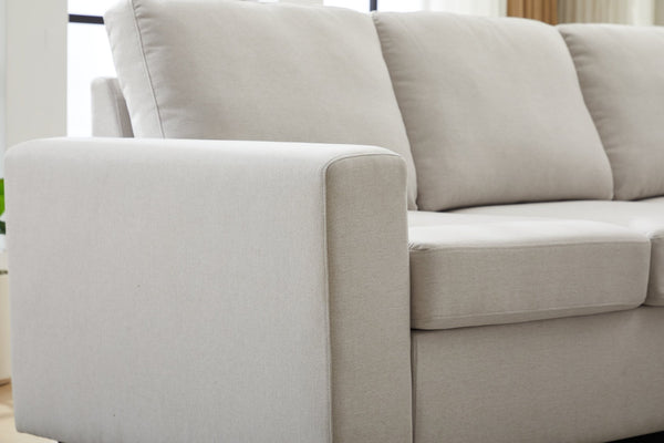English Elm Large Modular L Shaped Sectional Sofa with Plush Cushions for Contemporary Living B2730S00054