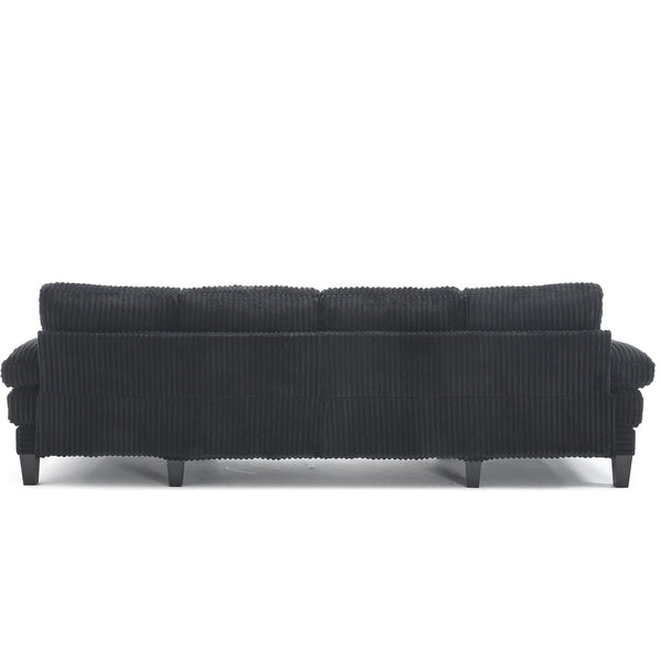 English Elm Modern U-Shaped 4-Seat Sofa With Double Chaise - Luxurious Velvet, Spacious Comfort & Style W2705S00017-GIGA