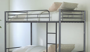 English Elm Black Twin Loft Bed with House-Style Gable, Full Metal Frame, Angled Ladder, Modern Kids Bunk Black 14 L x 80 W x 7 H B2741P348880