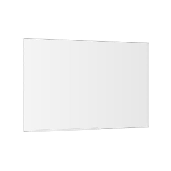 English Elm 60"x40" Oversized Modern Rectangle Mirror Silver Frame with Removable Tray, Aluminum HD Glass for Bath W708P297600