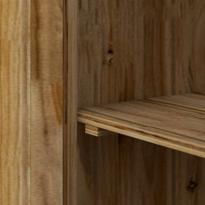 English Elm Outsunny Wooden Garden Shed – Narrow Outdoor Storage With Lockable Door, 3 Shelves & Metal Roof W2225P174132-GIGA