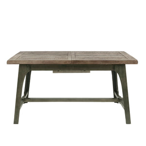 JLA Home INK+IVY - Extension Weathered Grey Extension Dining Table with Self-Storing 18" Butterfly Leaf, Seats Six II121-0315