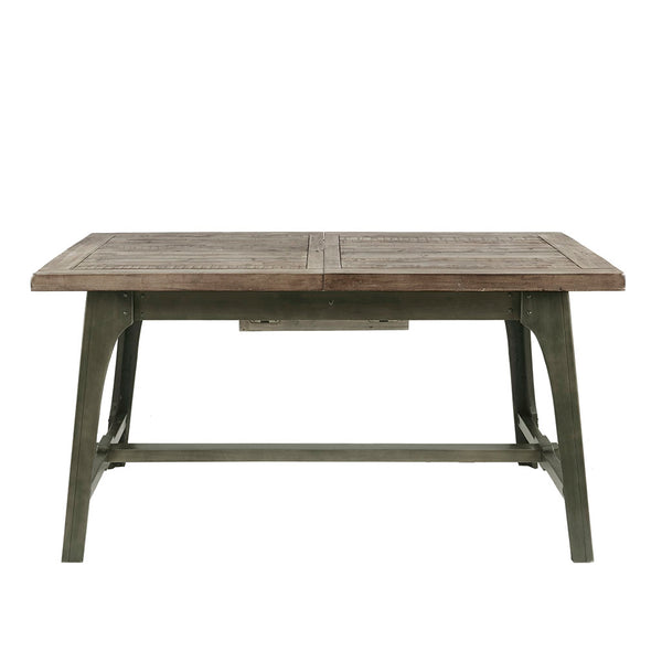 JLA Home INK+IVY - Extension Weathered Grey Extension Dining Table with Self-Storing 18" Butterfly Leaf, Seats Six II121-0315
