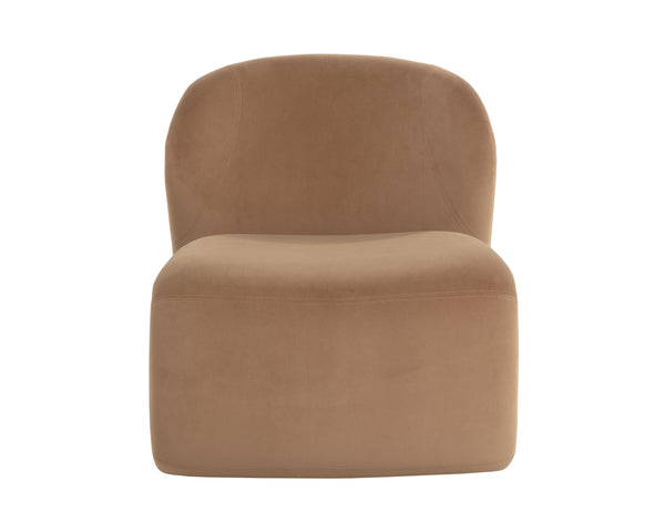 Sunpan Sophiene Lounge Chair - Sculpted Comfort In Stylish Abbington Fabric For Modern Living Spaces Brown Fabric 111487