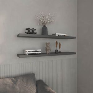English Elm Floating Shelves – Modern Matte Gray Design For Stylish Storage & Display In Any Room Or Office Space B097P250911