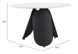 Toru Dining Table White 110349 Zuo Modern