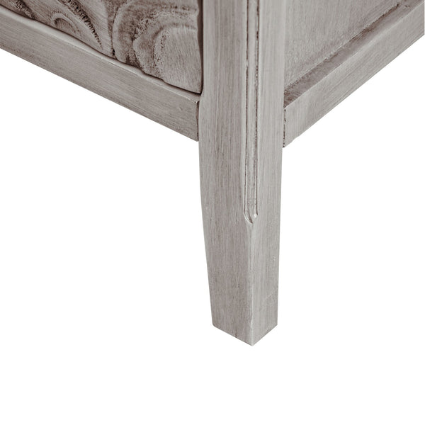 English Elm 2 Door Cabinet with Gold Pattern Handles, Anti-Dump Safety, Non-Slip Feet, Stylish Bedroom Accent (36.23x17.92x10.44) W688P143784