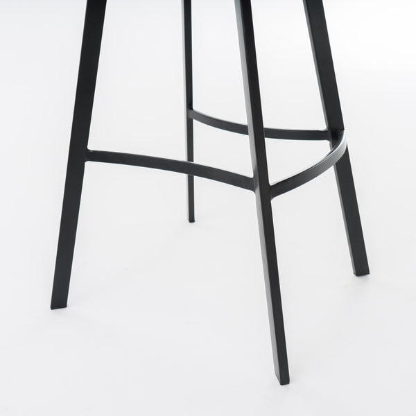 English Elm Christopher Knight Home® - Set of 2 Dax Faux Leather Barstool Brown with Faux Snakeskin Stitching, Cushioned Seat & Steel Legs 57582.00