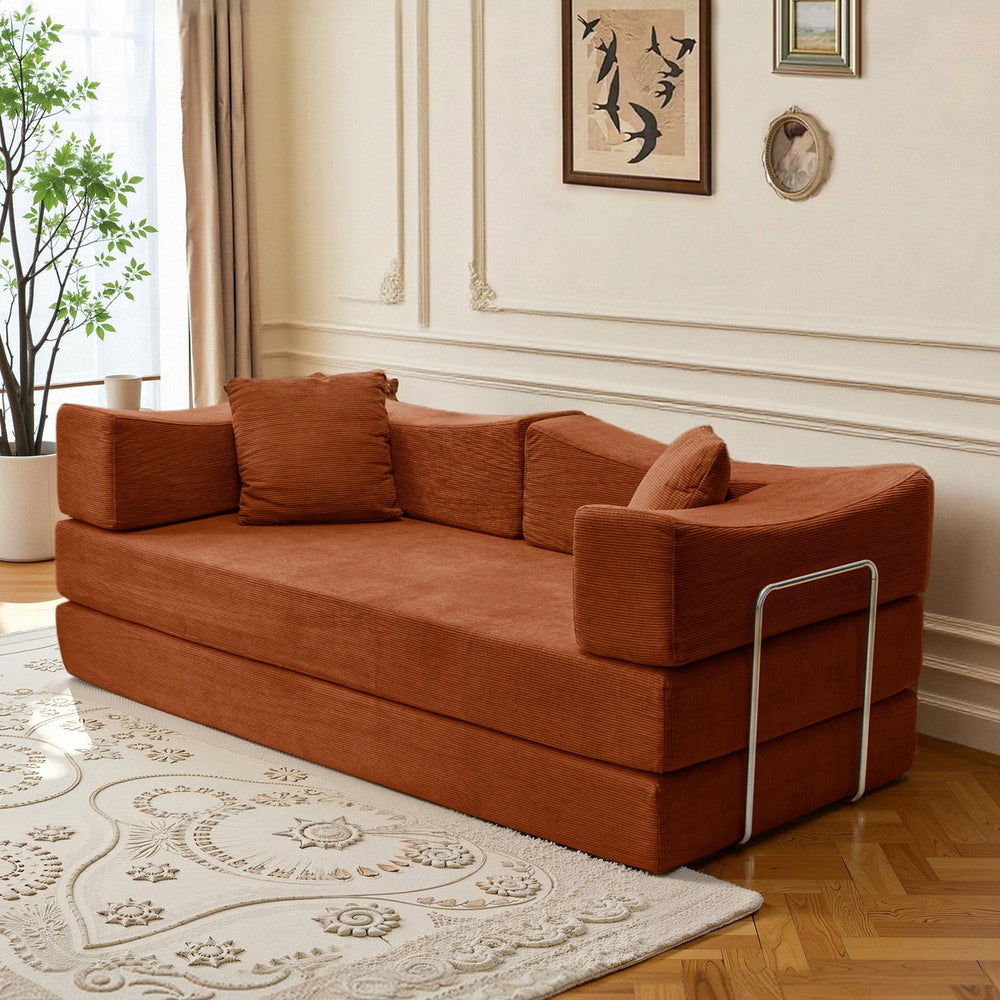 English Elm 2-In-1 Convertible Modular Sofa Bed With Memory Foam - Space-Saving Comfort For Small Homes W3653P355638