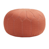 Madison Park Kelsey Casual Round Pouf Ottoman MP101-0214 Orange