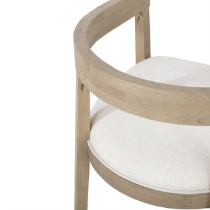 English Elm Dining Arm Chairs Set of 2 Upholstered Tub Style Rubberwood Mid-century Modern Seating N771P388967M