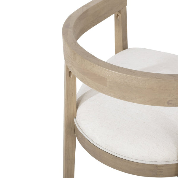 English Elm Dining Arm Chairs Set of 2 Upholstered Tub Style Rubberwood Mid-century Modern Seating N771P388967M