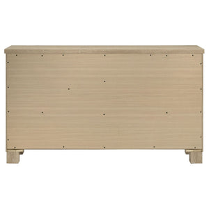 English Elm Sansome Six Drawer Weathered Oak Dresser with Bronze Pulls for Modern Farmhouse Bedrooms B062P447951