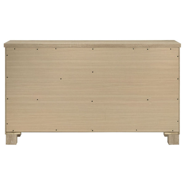 English Elm Sansome Six Drawer Weathered Oak Dresser with Bronze Pulls for Modern Farmhouse Bedrooms B062P447951