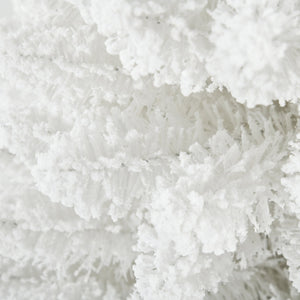 English Elm Homcom 6' Snow Flocked Pencil Christmas Tree - Elegant Slim Design, Realistic Branches, Easy Setup W2225P229527