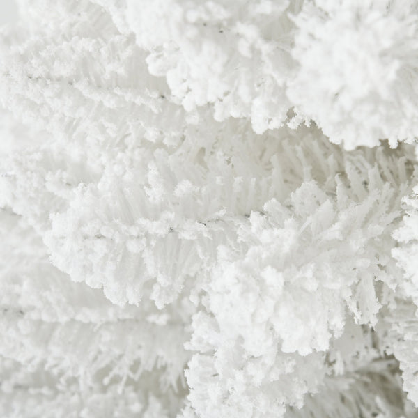 English Elm Homcom 6' Snow Flocked Pencil Christmas Tree - Elegant Slim Design, Realistic Branches, Easy Setup W2225P229527