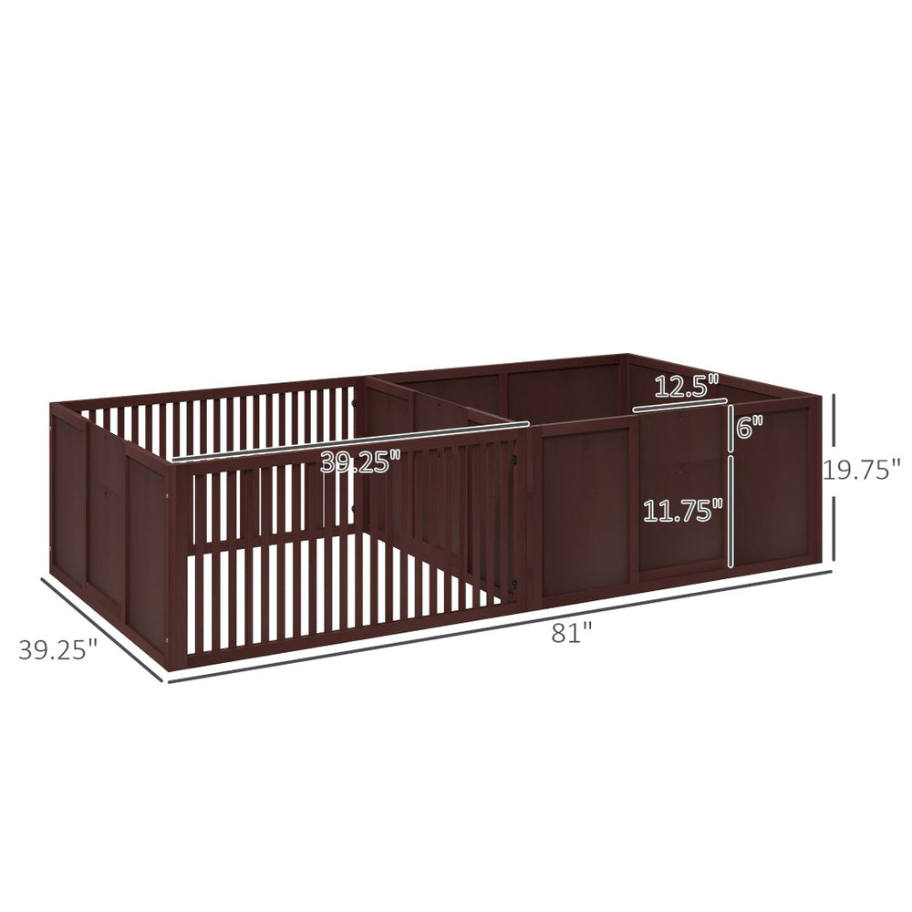 English Elm Spacious Dual Room Whelping Box Solid Pinewood Build with Ventilated Panels for Breeders T3971P434877