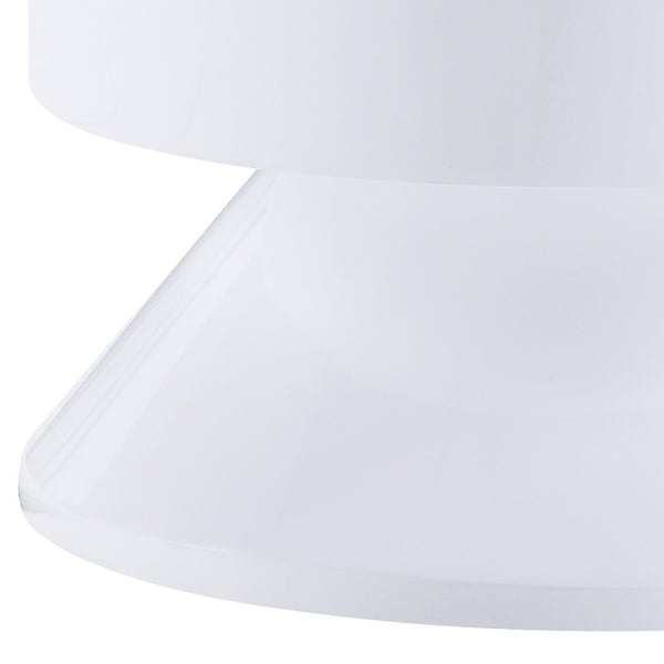 English Elm Otith Glossy White Accent Table with Drawer and Display Shelf — Modern Round Utility Piece B2726P243239