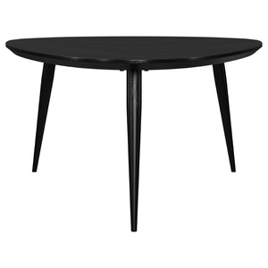 English Elm Xander Retro-Inspired Black Triangular Coffee Table In Solid Mango Wood For Modern Living Spaces B062P378349-GIGA