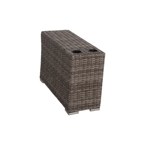 English Elm Fully Assembled Outdoor Wicker Sectional Sunbrella Cushions Aluminum Frame Seats Six B120S00277